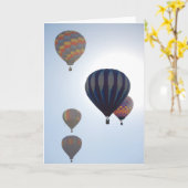 日曜日に対する熱気の気球 カード (黄色い花)