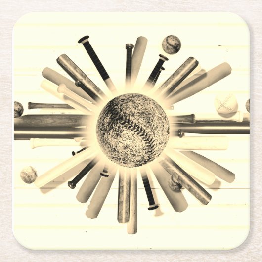 日曜日に打者を出せ！ スクエアペーパーコースター (正面)