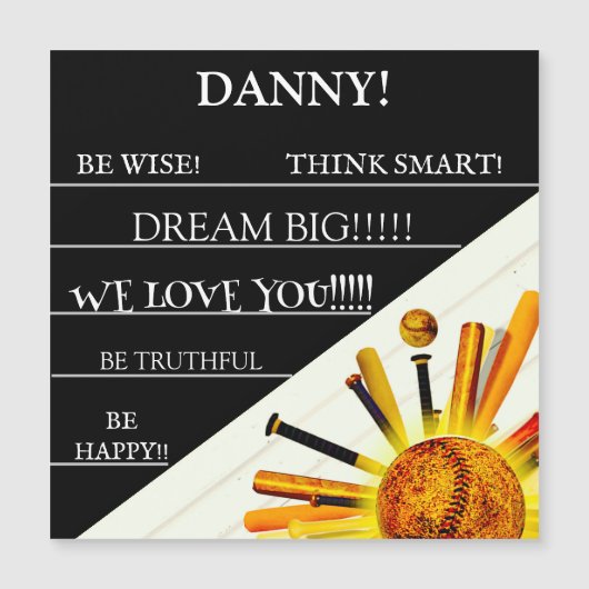 日曜日に打者を出せ！磁気招待状 マグネット招待状 (正面)