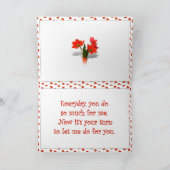 日曜日に母親を育てるチューリップ カード (内部)