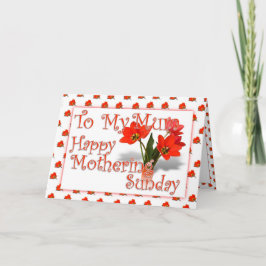 日曜日に母親を育てるチューリップ カード