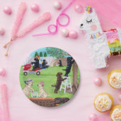 日曜日のおもしろいのラブラドールの紙皿 ペーパープレート (パーティー)