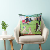 日曜日のおもしろいのラブラドールの絵を描くこと クッション (椅子)