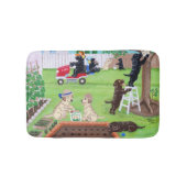 日曜日のおもしろいのラブラドールの絵を描くこと バスマット (正面)