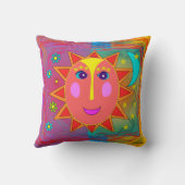 日曜日のお洒落な月および星の枕 クッション (裏面)