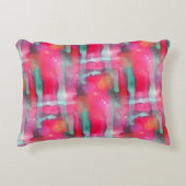 日曜日のまぶしさの抽象芸術の色彩の鮮やかな水彩画 アクセントクッション (正面)