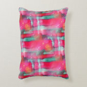 日曜日のまぶしさの抽象芸術の色彩の鮮やかな水彩画 アクセントクッション (正面(垂直))