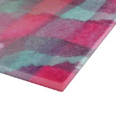 日曜日のまぶしさの抽象芸術の色彩の鮮やかな水彩画 カッティングボード (角)