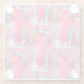 日曜日のまぶしさの抽象芸術の色彩の鮮やかな水彩画 ガラスコースター (裏面)