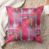 日曜日のまぶしさの抽象芸術の色彩の鮮やかな水彩画 クッション (ブランケット)