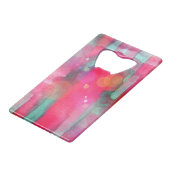 日曜日のまぶしさの抽象芸術の色彩の鮮やかな水彩画 クレジットカード栓抜き (裏面アングル)