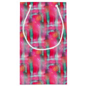 日曜日のまぶしさの抽象芸術の色彩の鮮やかな水彩画 スモールペーパーバッグ (裏面)