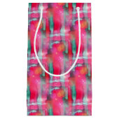 日曜日のまぶしさの抽象芸術の色彩の鮮やかな水彩画 スモールペーパーバッグ (正面)