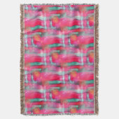 日曜日のまぶしさの抽象芸術の色彩の鮮やかな水彩画 スローブランケット (正面縦)