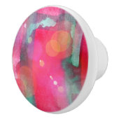 日曜日のまぶしさの抽象芸術の色彩の鮮やかな水彩画 セラミックノブ (右)