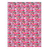 日曜日のまぶしさの抽象芸術の色彩の鮮やかな水彩画 テーブルクロス (正面)