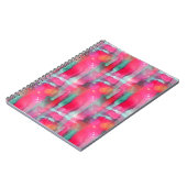 日曜日のまぶしさの抽象芸術の色彩の鮮やかな水彩画 ノートブック (左側)