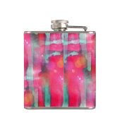 日曜日のまぶしさの抽象芸術の色彩の鮮やかな水彩画 フラスク (裏面)