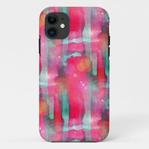 日曜日のまぶしさの抽象芸術の色彩の鮮やかな水彩画 iPhone 11 ケース