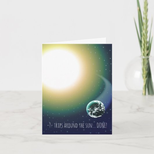 日曜日のまわりのBdayカスタムな旅行 カード (正面)