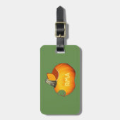 日曜日のオレンジのカボチャ ラゲッジタグ (正面縦)