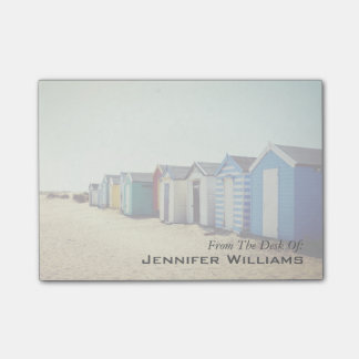 日曜日のカラフルなビーチ小屋 ポストイット