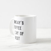 日曜日のコーヒー、休息の日マグカップ コーヒーマグカップ (正面左)