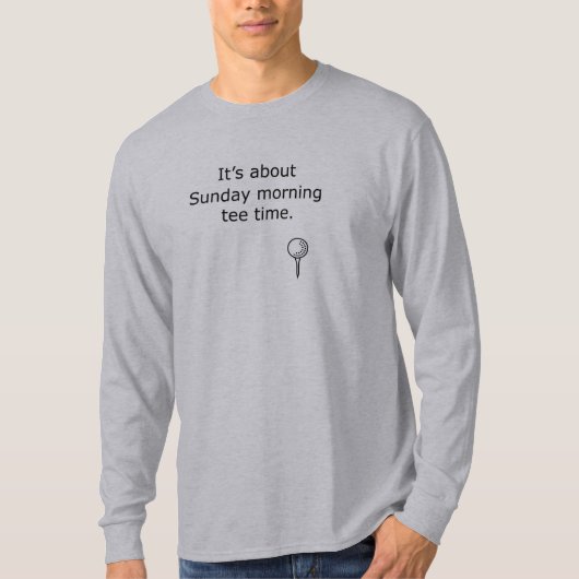 日曜日のティーの時間ゴルフデザイン Tシャツ (正面)