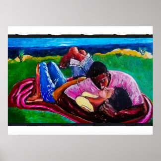 日曜日のビーチ ポスター