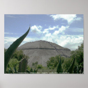 日曜日のピラミッド、Teotihuacan、メキシコ ポスター