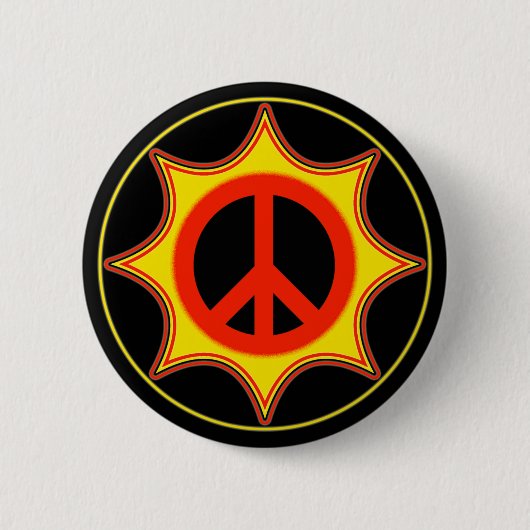 日曜日のピースサイン 缶バッジ (正面)