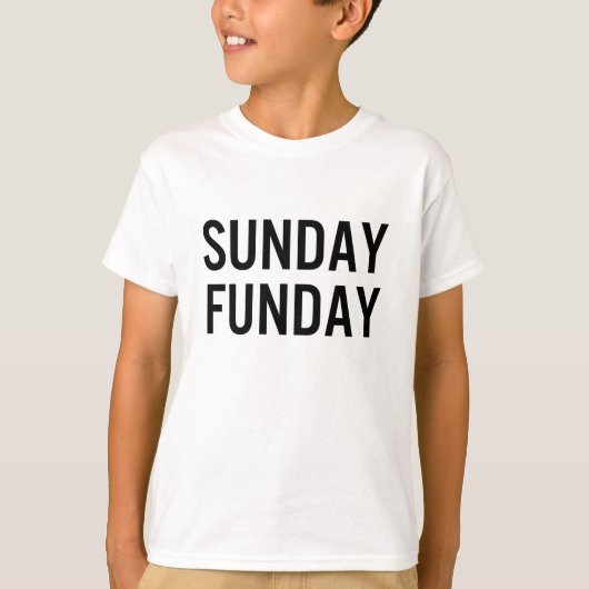 日曜日のファンデイユニセックスキッズ Tシャツ (正面)