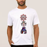 日曜日のフクロウのシャチ Tシャツ<br><div class="desc">背部のワタリガラスを持つ日曜日のフクロウのシャチの3人のHaidaのイメージのトーテム</div>