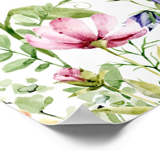 日曜日のブランチのワイルドフラワーへようこそ ポスター (角)