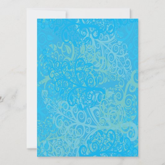 日曜日のプールのパーティの招待状のおもしろい 招待状 (裏面)