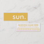 日曜日のロイヤリティのパンチカード ロイヤリティカード (正面/裏面)