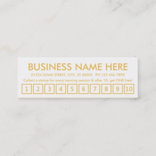 日曜日のロイヤリティのパンチカード ロイヤリティカード (裏面)