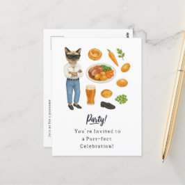 日曜日のローストパーティー猫好きのための英国の饗宴 ポストカード