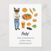 日曜日のローストパーティー猫好きのための英国の饗宴 ポストカード (正面)