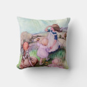 日曜日のヴィンテージのかわいい子供 クッション (正面)