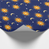 日曜日の元の月は天文学のギフトの占星術を主演します ラッピングペーパー (角)