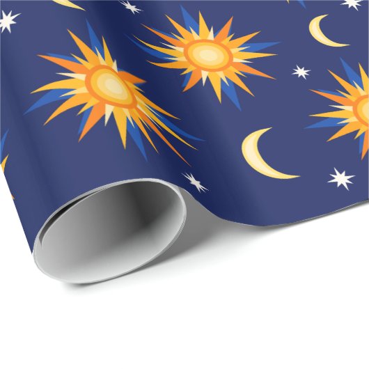 日曜日の元の月は天文学のギフトの占星術を主演します ラッピングペーパー (ロールコーナー)