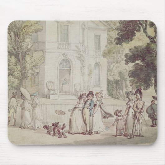 日曜日の午後の遊歩道 マウスパッド (正面)