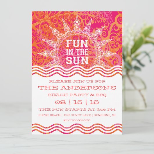 日曜日の夏の招待状のおもしろい 招待状 (スタンド正面)
