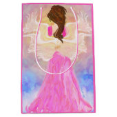 日曜日の天使の芸術の直面 ミディアムペーパーバッグ (正面)