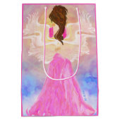 日曜日の天使の芸術の直面 ミディアムペーパーバッグ (裏面)