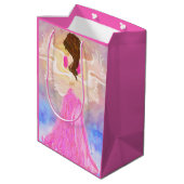 日曜日の天使の芸術の直面 ミディアムペーパーバッグ (裏面アングル)