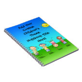 日曜日の子供のアウトドアの幸せな子どもだまし ノートブック (右側)