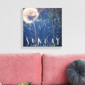 日曜日の家族食べおもしろい キャンバスプリント (インサイチュ (リビング))