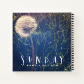 日曜日の家族食べのおもしろい ノートブック (裏面)